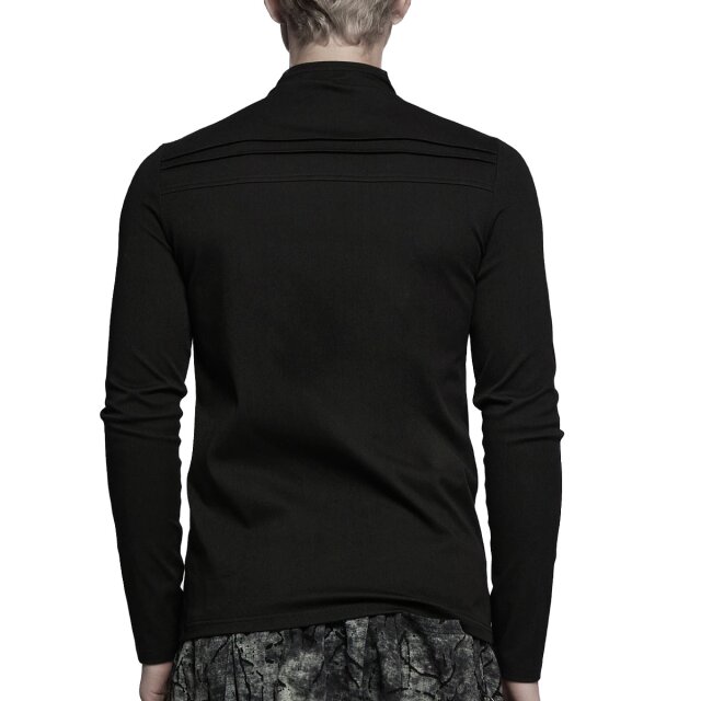 Punk Rave Longsleeve Sentinel of Darkness with Stand-up Collar