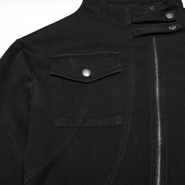 Punk Rave Longsleeve Sentinel of Darkness with Stand-up Collar