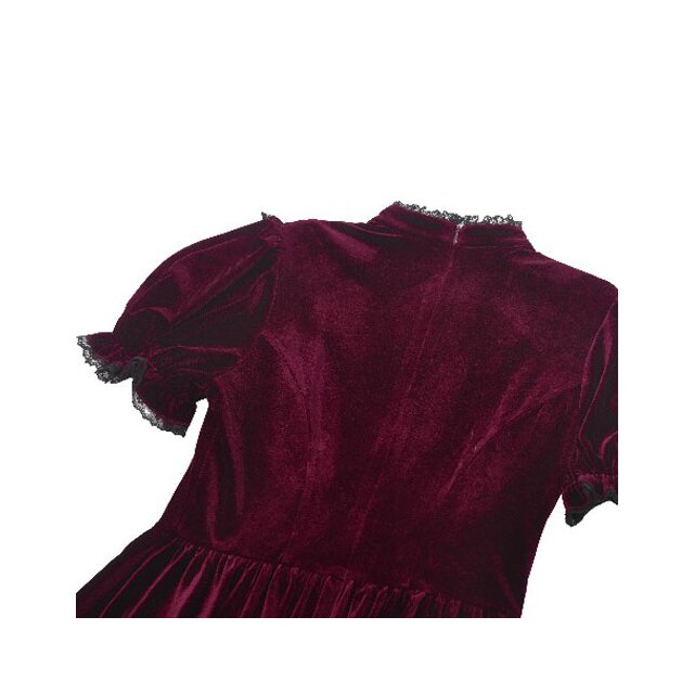 Gothic velvet mini dress Crimson Doll