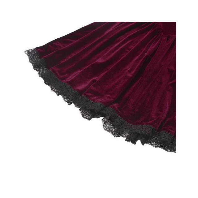 Gothic velvet mini dress Crimson Doll