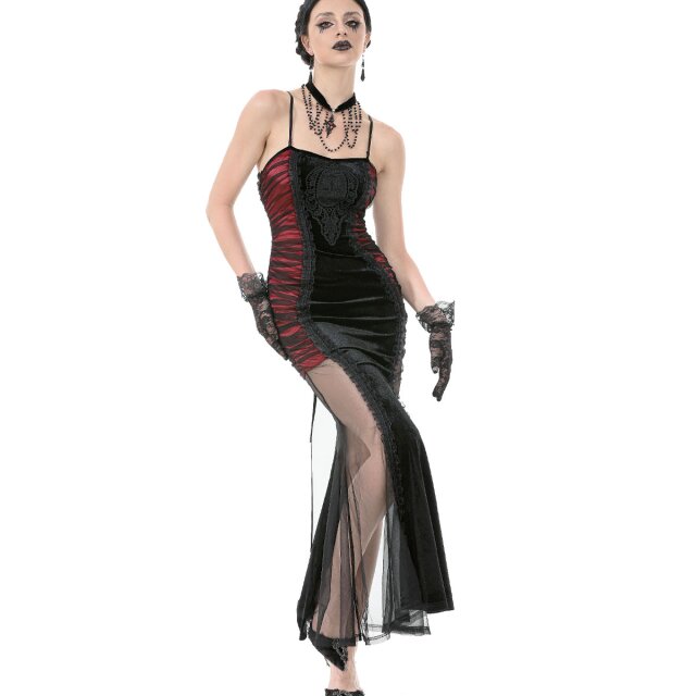 Long Gothic Bodycon Dress "Hunger of Midnight...