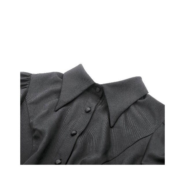 Schwarze Gothic Kurzarm-Bluse Whispers in Black