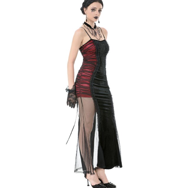 Langes Gothic-Bodycon Kleid "Hunger of Midnight Desire" M