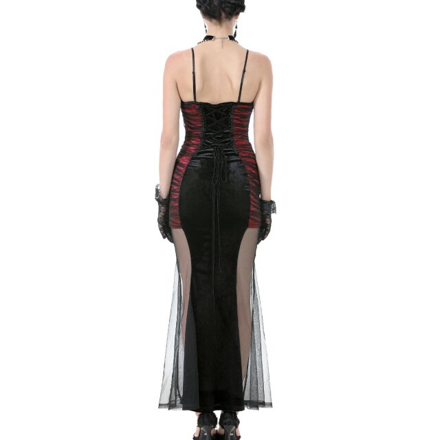 Langes Gothic-Bodycon Kleid "Hunger of Midnight Desire" M
