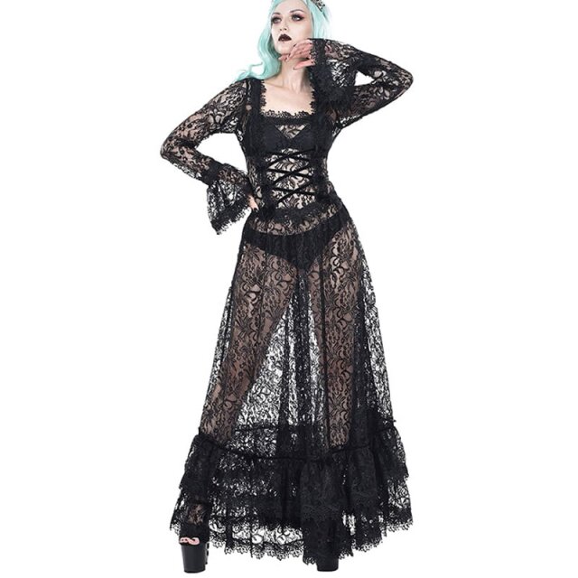 Long, Transparent Lace Dress The Ghost Bride