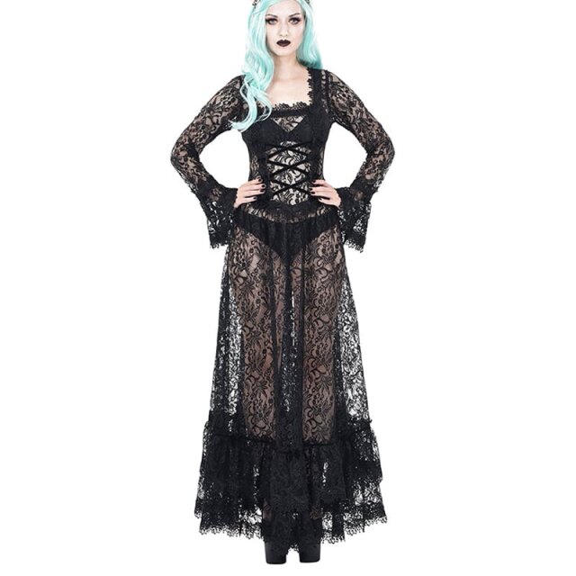 Long, Transparent Lace Dress The Ghost Bride