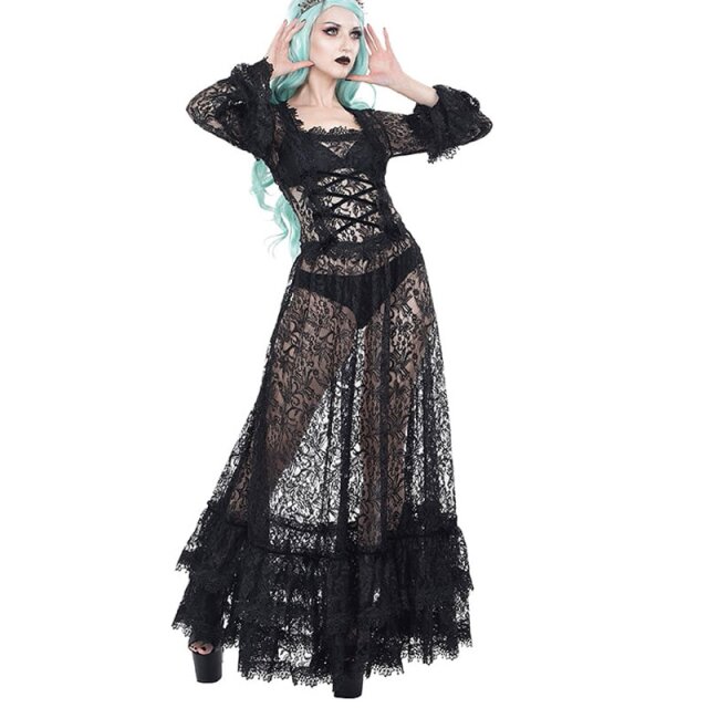 Long, Transparent Lace Dress The Ghost Bride
