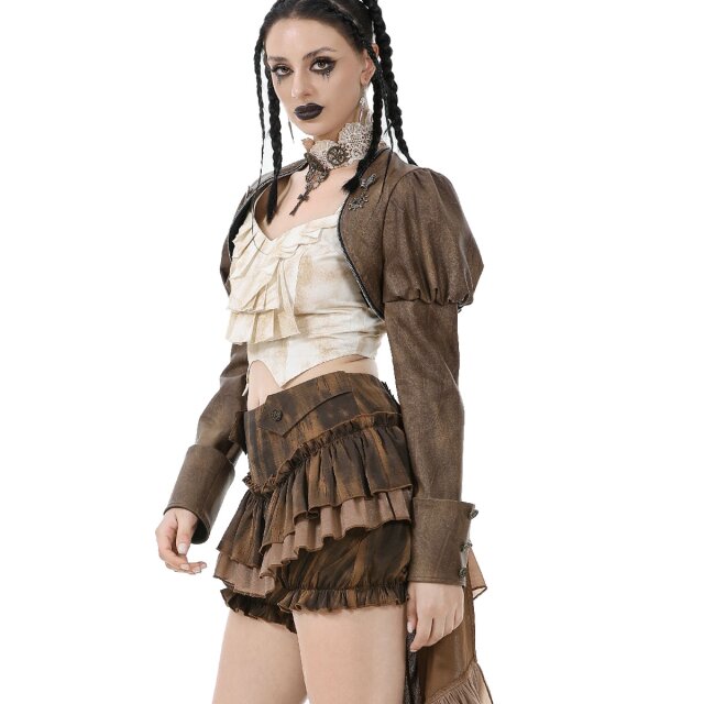 Brown Steampunk Bolero Aether Shrug
