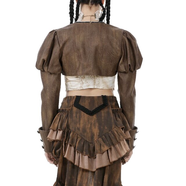 Brown Steampunk Bolero Aether Shrug