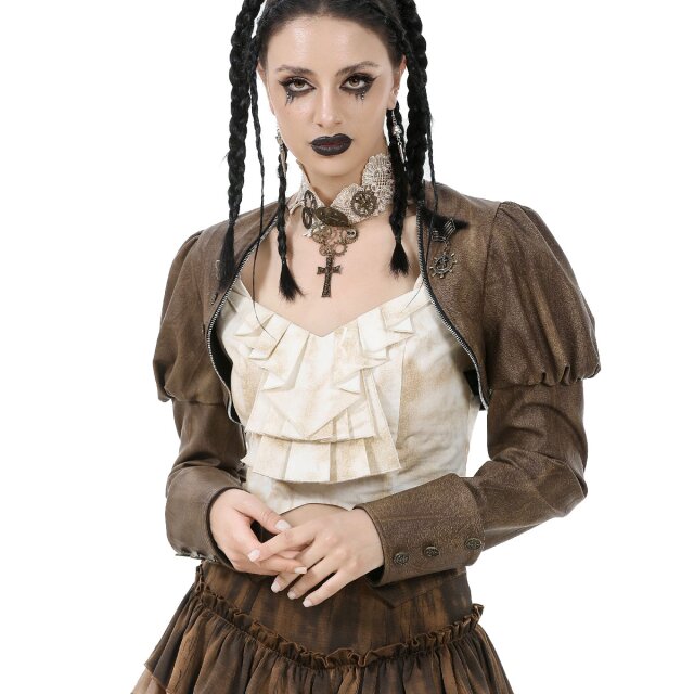 Brown Steampunk Bolero Aether Shrug
