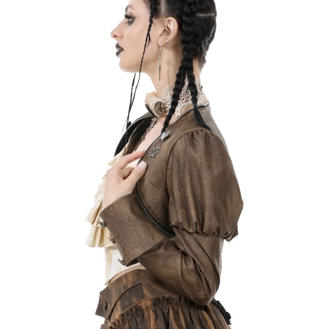 Brown Steampunk Bolero Aether Shrug