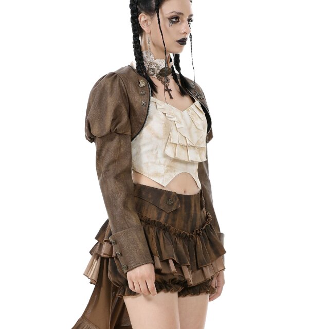 Brown Steampunk Bolero Aether Shrug