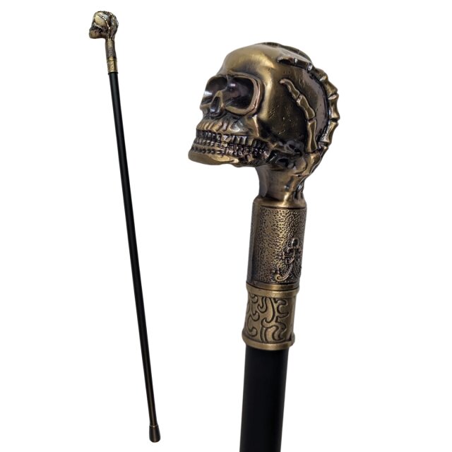 Steampunk Gehstock mit bronzefarbenem...