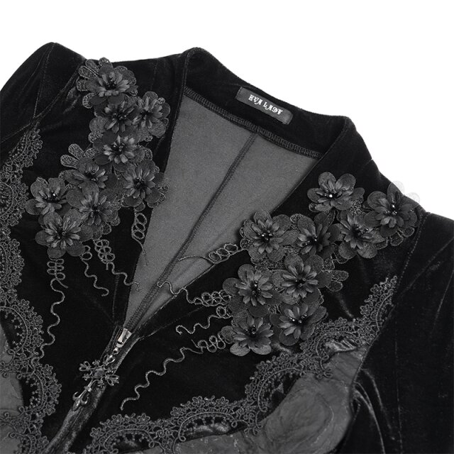 Gothic-Kleidmantel Candlelight Widow im Morticia-Stil