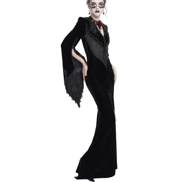 Gothic-Kleidmantel Candlelight Widow im Morticia-Stil