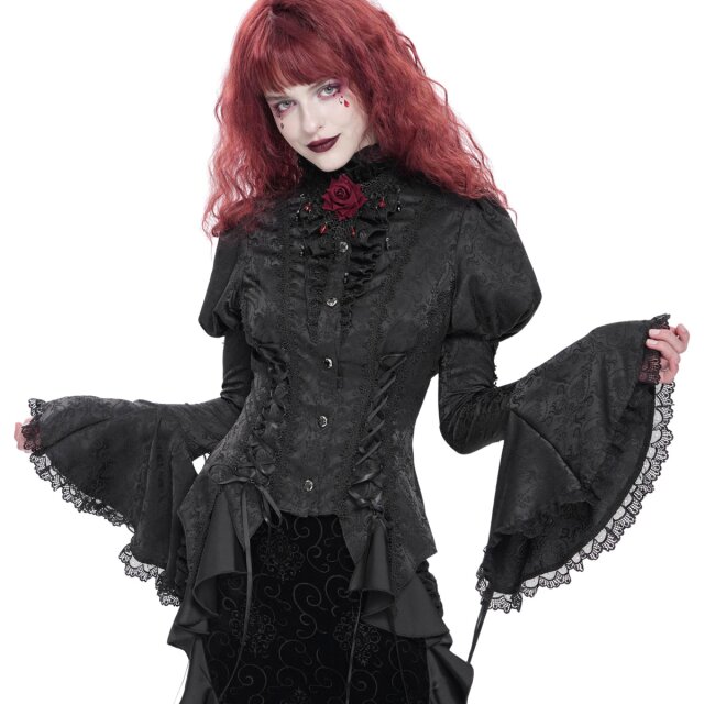 Devil Fashion Ruffle Blouse Moonlit Mourning