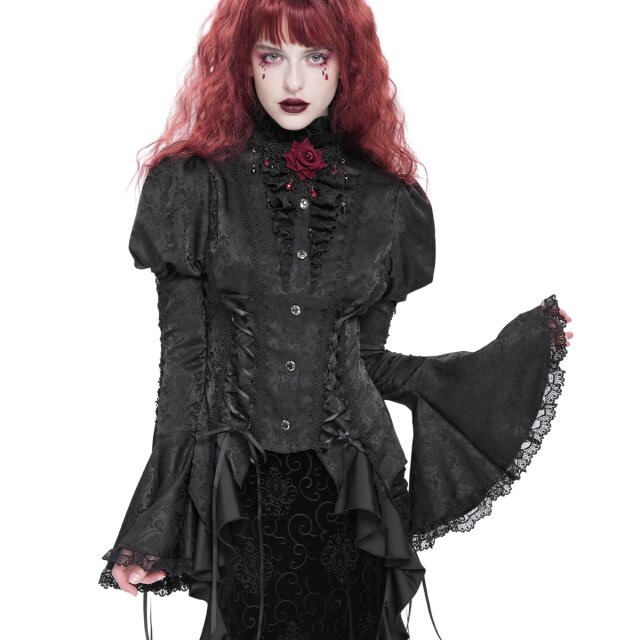 Devil Fashion Ruffle Blouse Moonlit Mourning