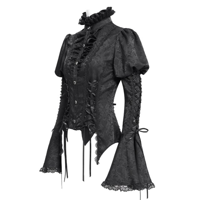 Devil Fashion Ruffle Blouse Moonlit Mourning