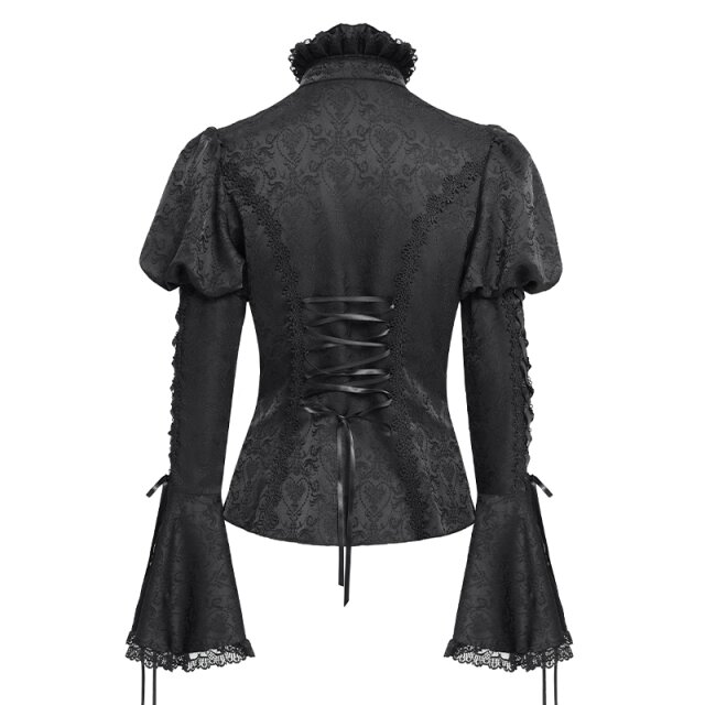 Devil Fashion Ruffle Blouse Moonlit Mourning
