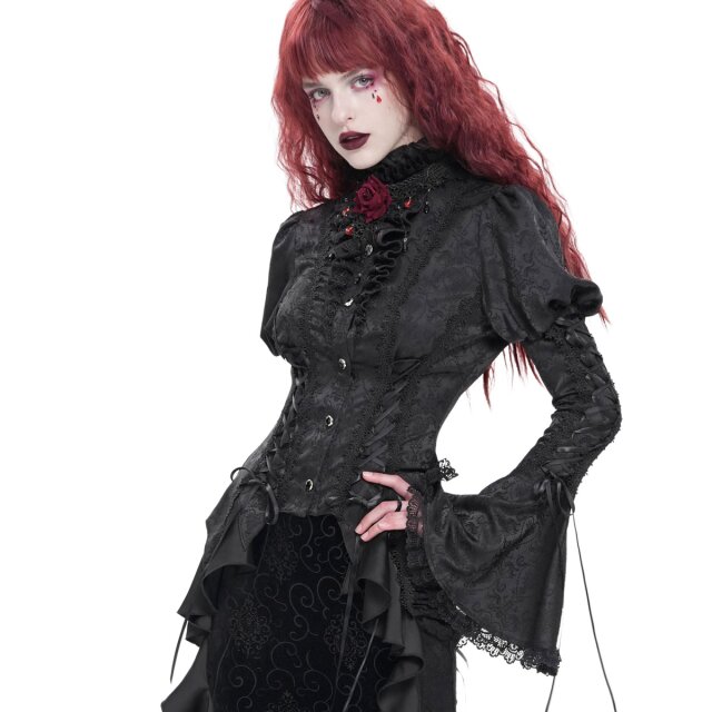 Devil Fashion Ruffle Blouse Moonlit Mourning