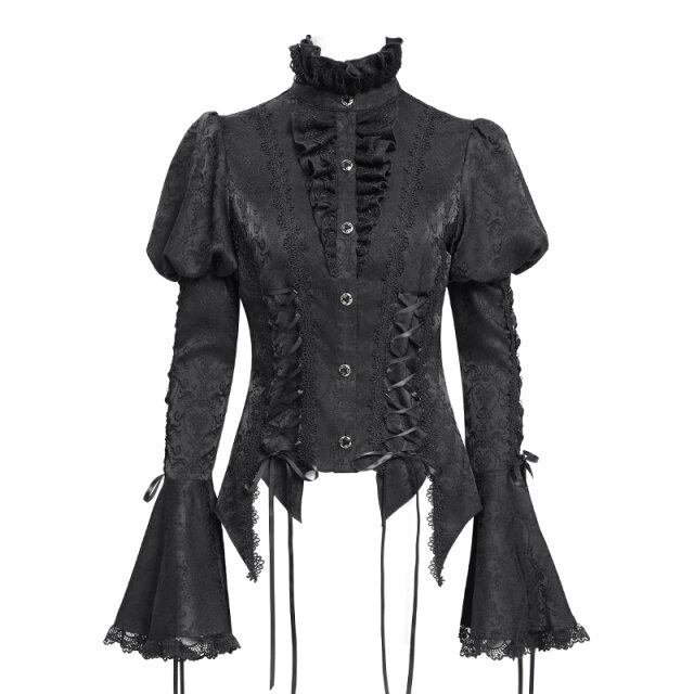 Devil Fashion Ruffle Blouse Moonlit Mourning
