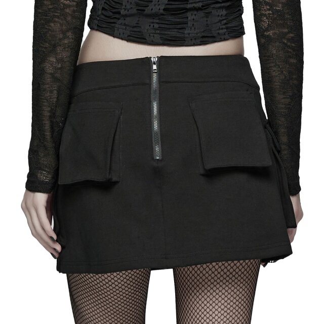 Soft PUNK RAVE Techwear Mini Skirt Glitch Doll