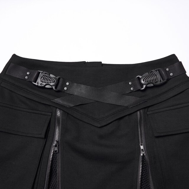 Soft PUNK RAVE Techwear Mini Skirt Glitch Doll