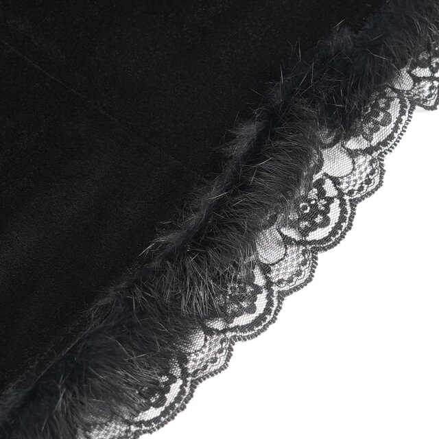 Langes Gothic-Kleid Mystic Abyss mit Kapuze S