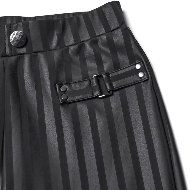 Punk Rave skinny Wetlook-Hose Broken Halo mit Streifen 3XL