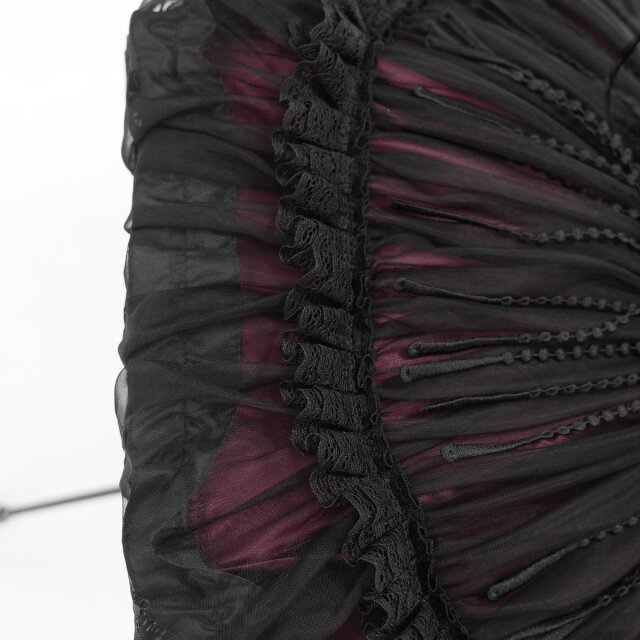 Schwarz-roter Gothic Sonnenschirm Whisper in the Shade