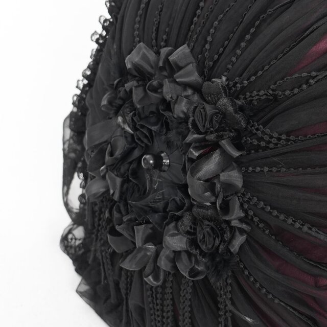 Schwarz-roter Gothic Sonnenschirm Whisper in the Shade
