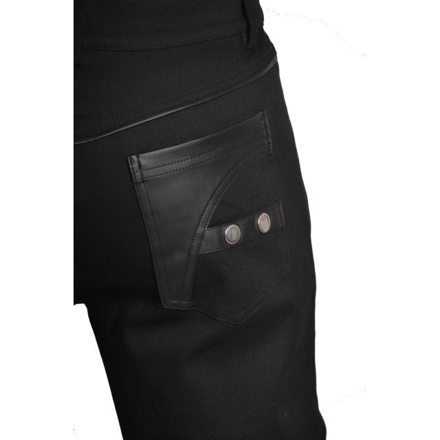 Gothic men trousers Colonel in uniform look - size: XXL - Button colour: silver