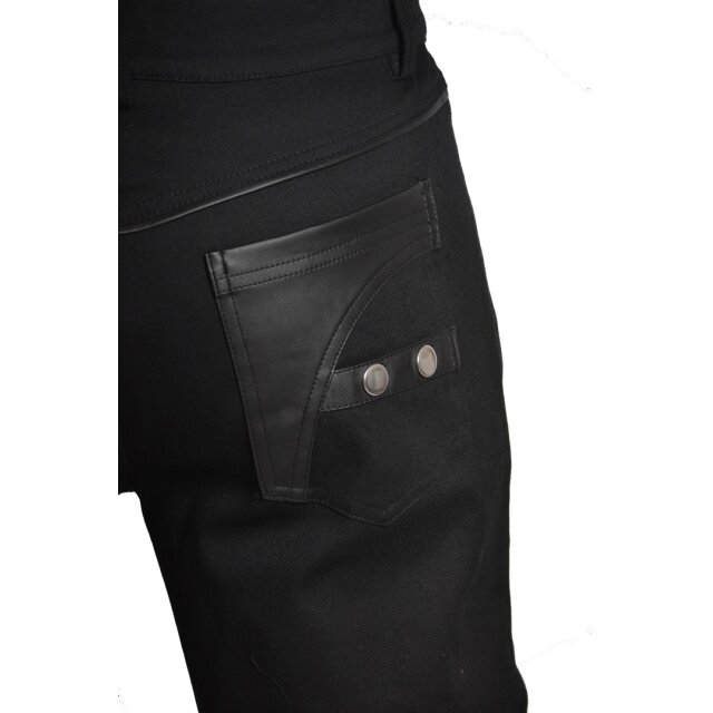Gothic Herrenhose Colonel im Uniform-Look mit 2 Knopf-Farbvarianten - Größe: XXL - Knopffarbe: silber
