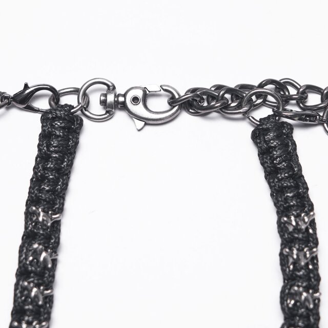Punk Rave Kettenharness Das Letzte Ritual mit Totenköpfen XS-M