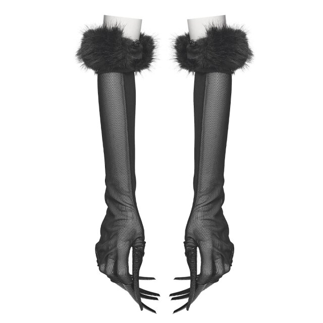 Punk Rave lange Mesh Handschuhe Noctura’s Claws