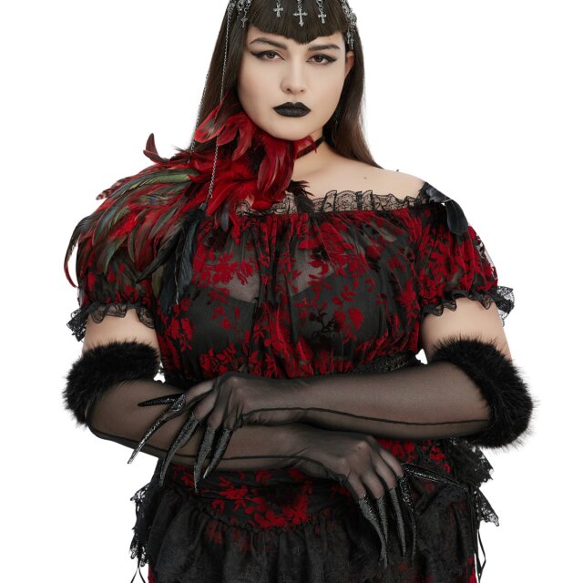 Punk Rave long mesh gloves Noctura’s Claws