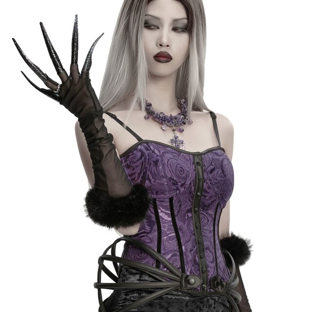Punk Rave long mesh gloves Noctura’s Claws