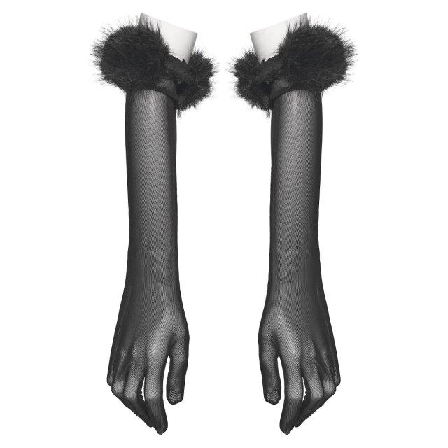 Punk Rave long mesh gloves Noctura’s Claws