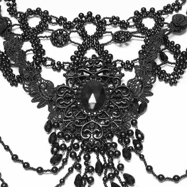 Large Punk Rave Gothic Pearl Choker Empress of Dusk