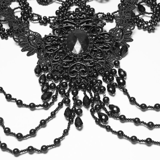 Large Punk Rave Gothic Pearl Choker Empress of Dusk