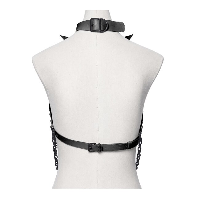 Punk Rave Kettenharness Bat Bow mit Fledermaus-Schleife