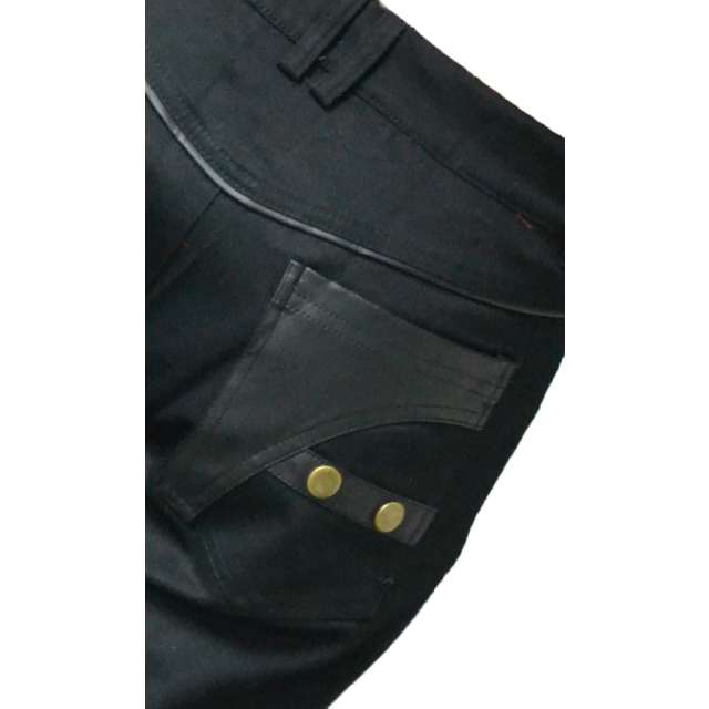 Gothic men trousers Colonel in uniform look - size: L - Button colour: bronze