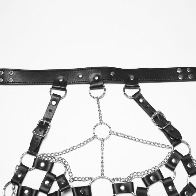 Punk Rave Harness-BH Freya’s Armor aus Kunstleder L-XXL