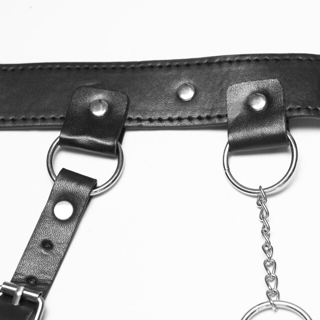 Punk Rave Harness-BH Freya’s Armor aus Kunstleder L-XXL