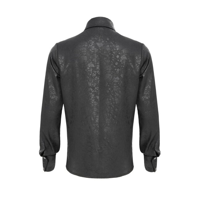 Punkiges Langarm-Hemd Black Ties Burn mit Ketten 3XL