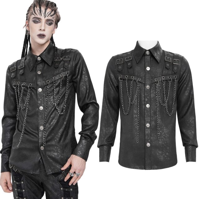 Lightweight Gothic shirt (SHT144) with reptile-look...