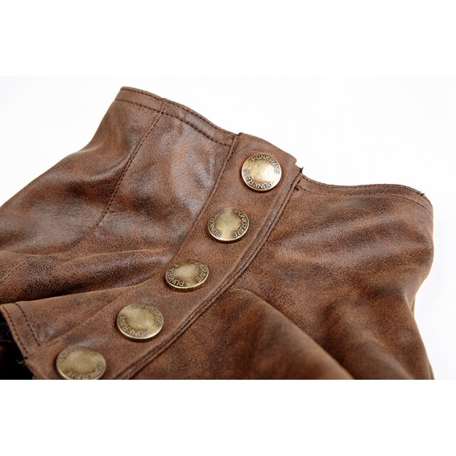Gothic / LARP / Middle Ages collar Falcon with upper arm pocket - colour: brown
