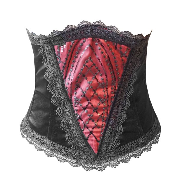 Corset ‘Tears of O’ with velvet and sequins