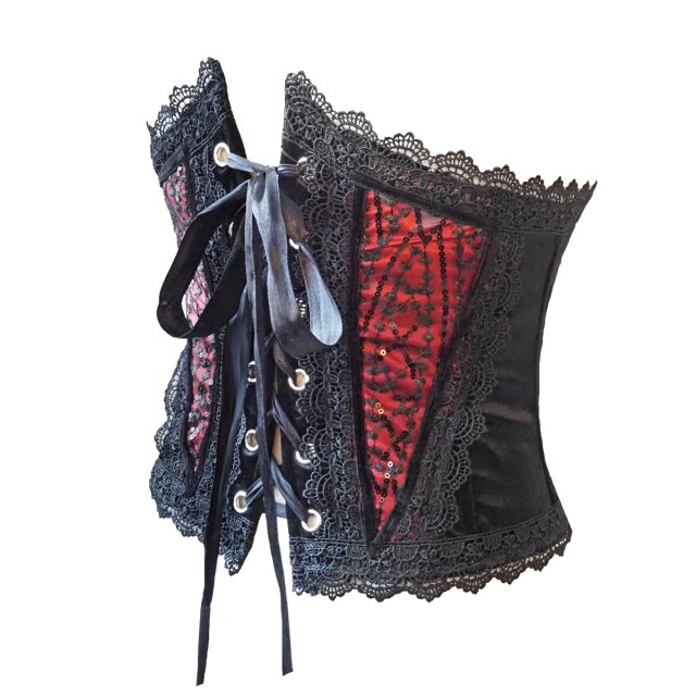 Corset ‘Tears of O’ with velvet and sequins