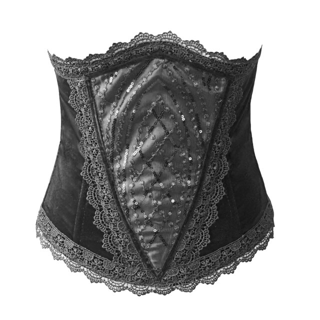 Corset ‘Tears of O’ with velvet and sequins